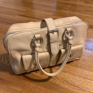 BCBG Leather Bag - Cream